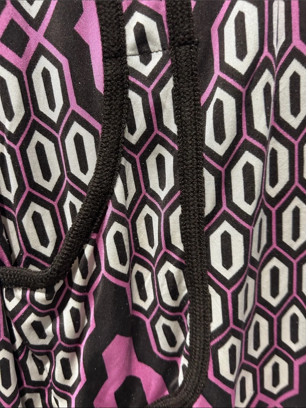 Tory Burch Pink, Cream & Brown Geometric Knit Shift Dress